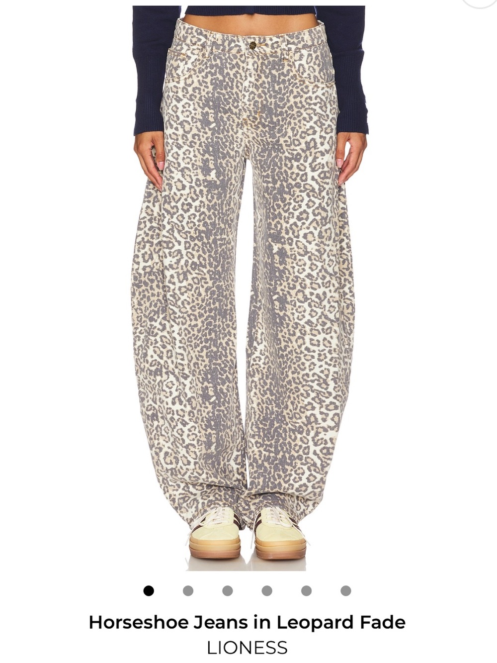 Lioness Horseshoe Jeans in Leopard Fade